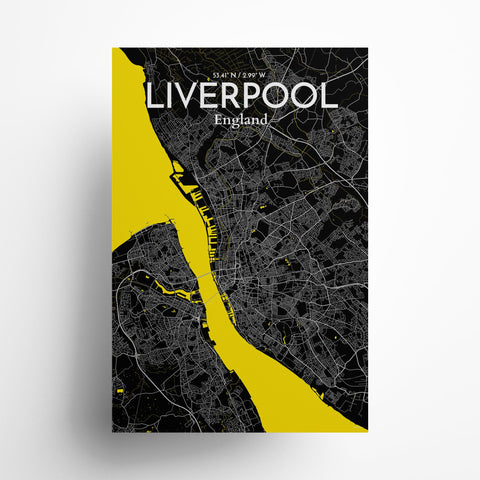 Liverpool City Map Poster – Detailed Art Print of Liverpool, England for Home Decor, Office Decor, Travel Art, and Unique Gifts