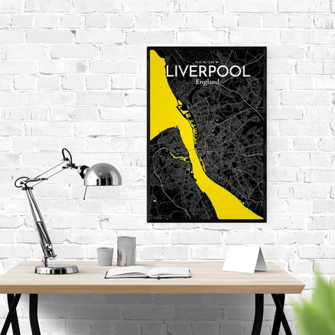 Liverpool City Map Poster – Detailed Art Print of Liverpool, England for Home Decor, Office Decor, Travel Art, and Unique Gifts