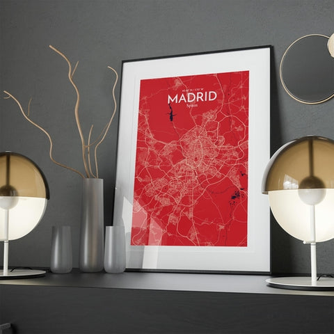 Madrid Spain Map Poster – Detailed Art Print of Madrid, Spain for Home Decor, Office Decor, Travel Art, and Unique Gifts