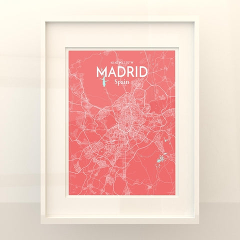 Madrid Spain Map Poster – Detailed Art Print of Madrid, Spain for Home Decor, Office Decor, Travel Art, and Unique Gifts