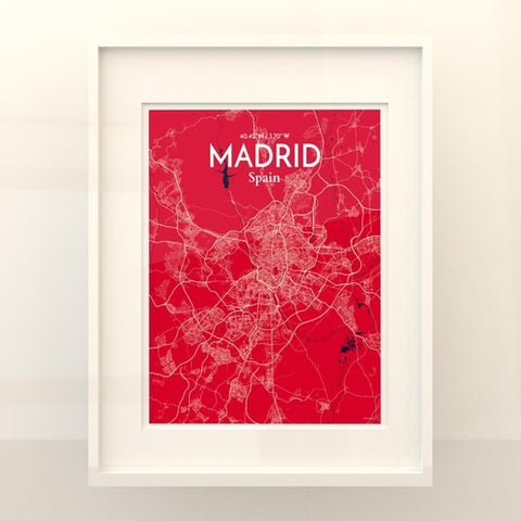 Madrid Spain Map Poster – Detailed Art Print of Madrid, Spain for Home Decor, Office Decor, Travel Art, and Unique Gifts