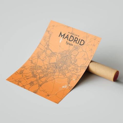 Madrid Spain Map Poster – Detailed Art Print of Madrid, Spain for Home Decor, Office Decor, Travel Art, and Unique Gifts