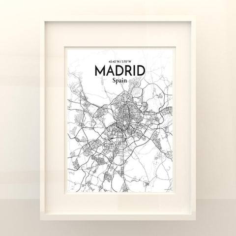 Madrid Spain Map Poster – Detailed Art Print of Madrid, Spain for Home Decor, Office Decor, Travel Art, and Unique Gifts