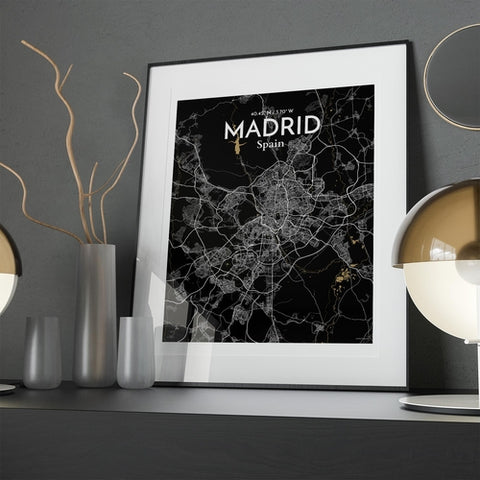 Madrid Spain Map Poster – Detailed Art Print of Madrid, Spain for Home Decor, Office Decor, Travel Art, and Unique Gifts