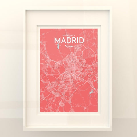 Madrid Spain Map Poster – Detailed Art Print of Madrid, Spain for Home Decor, Office Decor, Travel Art, and Unique Gifts