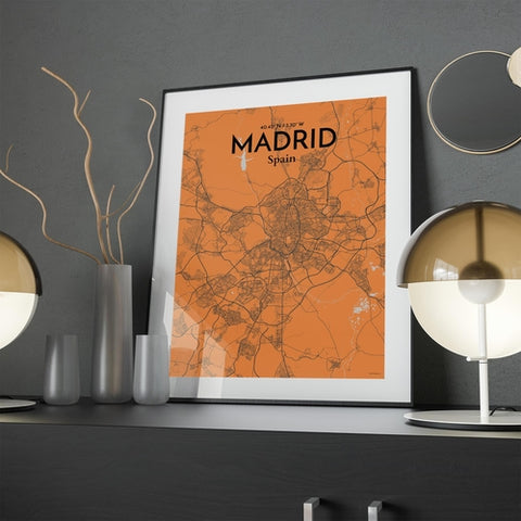 Madrid Spain Map Poster – Detailed Art Print of Madrid, Spain for Home Decor, Office Decor, Travel Art, and Unique Gifts