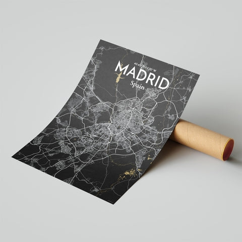 Madrid Spain Map Poster – Detailed Art Print of Madrid, Spain for Home Decor, Office Decor, Travel Art, and Unique Gifts