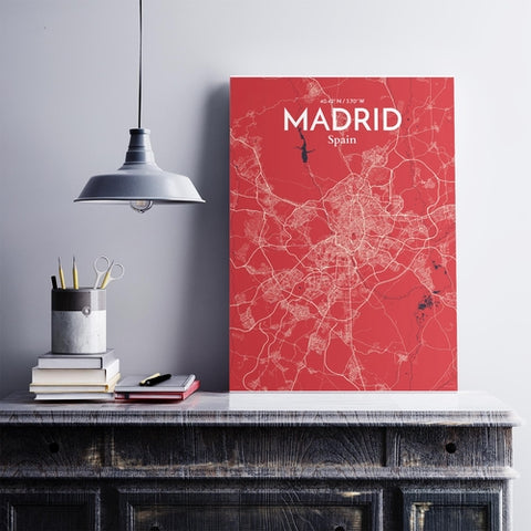 Madrid Spain Map Poster – Detailed Art Print of Madrid, Spain for Home Decor, Office Decor, Travel Art, and Unique Gifts