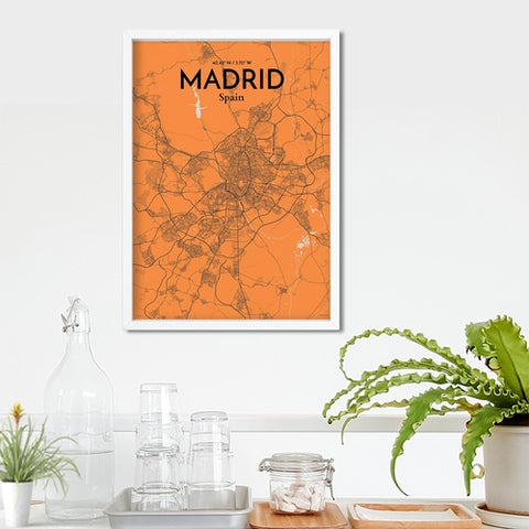 Madrid Spain Map Poster – Detailed Art Print of Madrid, Spain for Home Decor, Office Decor, Travel Art, and Unique Gifts