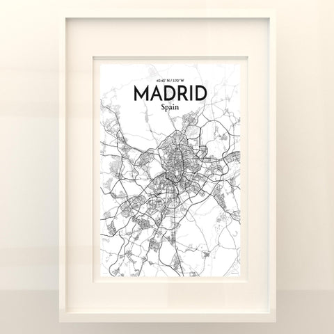 Madrid Spain Map Poster – Detailed Art Print of Madrid, Spain for Home Decor, Office Decor, Travel Art, and Unique Gifts