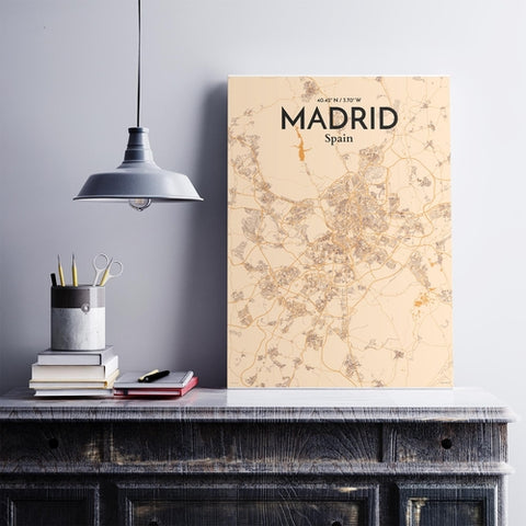 Madrid Spain Map Poster – Detailed Art Print of Madrid, Spain for Home Decor, Office Decor, Travel Art, and Unique Gifts