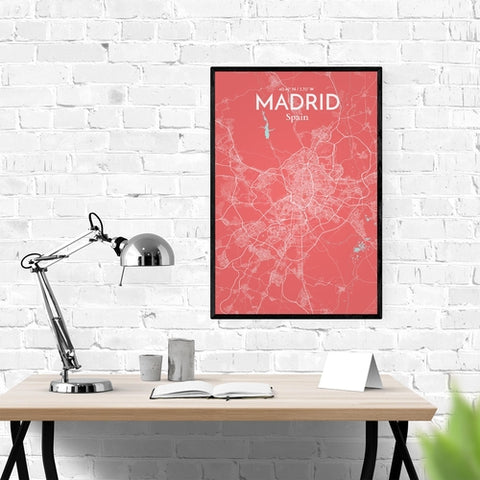 Madrid Spain Map Poster – Detailed Art Print of Madrid, Spain for Home Decor, Office Decor, Travel Art, and Unique Gifts