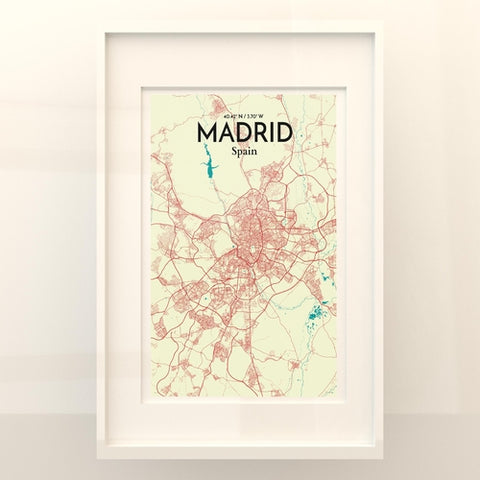 Madrid Spain Map Poster – Detailed Art Print of Madrid, Spain for Home Decor, Office Decor, Travel Art, and Unique Gifts