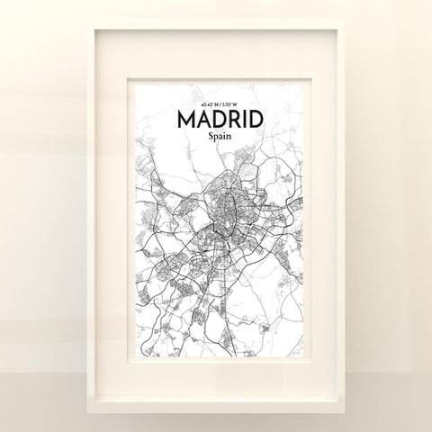 Madrid Spain Map Poster – Detailed Art Print of Madrid, Spain for Home Decor, Office Decor, Travel Art, and Unique Gifts