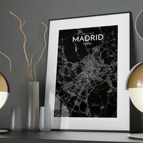 Madrid Spain Map Poster – Detailed Art Print of Madrid, Spain for Home Decor, Office Decor, Travel Art, and Unique Gifts