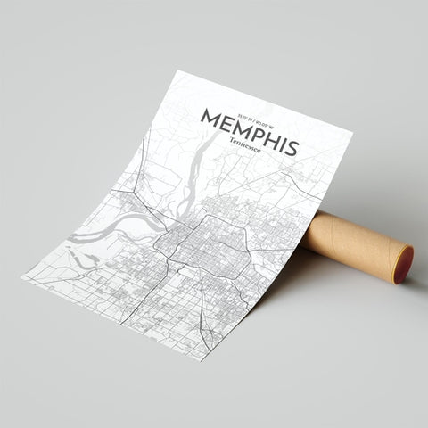 Memphis TN Map Poster – Detailed Art Print of Memphis, Tennessee City Map Art for Home Decor, Office Decor, and Unique Gifts