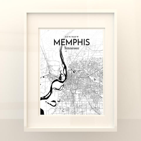 Memphis TN Map Poster – Detailed Art Print of Memphis, Tennessee City Map Art for Home Decor, Office Decor, and Unique Gifts