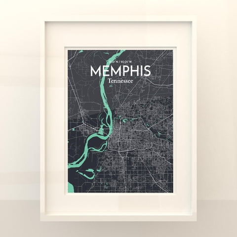 Memphis TN Map Poster – Detailed Art Print of Memphis, Tennessee City Map Art for Home Decor, Office Decor, and Unique Gifts