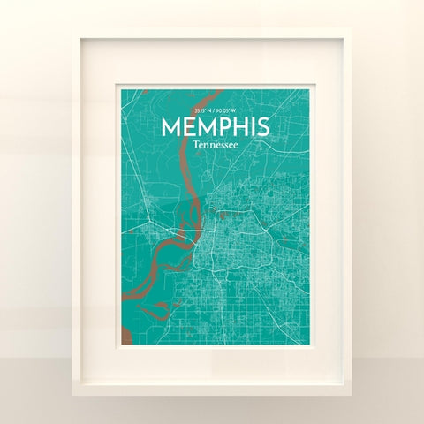 Memphis TN Map Poster – Detailed Art Print of Memphis, Tennessee City Map Art for Home Decor, Office Decor, and Unique Gifts