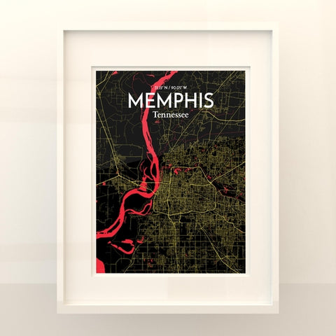 Memphis TN Map Poster – Detailed Art Print of Memphis, Tennessee City Map Art for Home Decor, Office Decor, and Unique Gifts