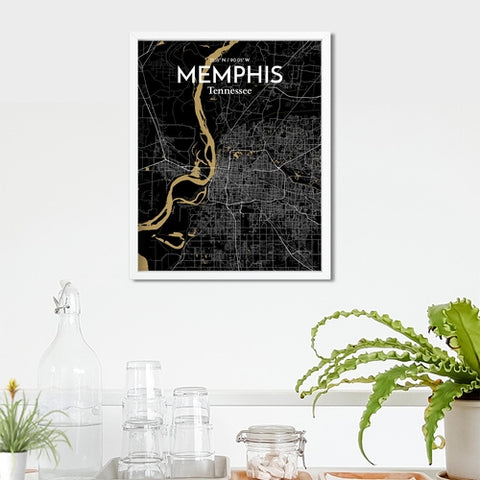 Memphis TN Map Poster – Detailed Art Print of Memphis, Tennessee City Map Art for Home Decor, Office Decor, and Unique Gifts