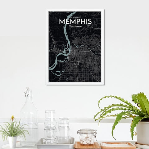 Memphis TN Map Poster – Detailed Art Print of Memphis, Tennessee City Map Art for Home Decor, Office Decor, and Unique Gifts