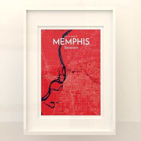 Memphis TN Map Poster – Detailed Art Print of Memphis, Tennessee City Map Art for Home Decor, Office Decor, and Unique Gifts