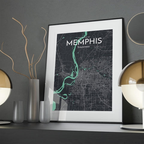 Memphis TN Map Poster – Detailed Art Print of Memphis, Tennessee City Map Art for Home Decor, Office Decor, and Unique Gifts