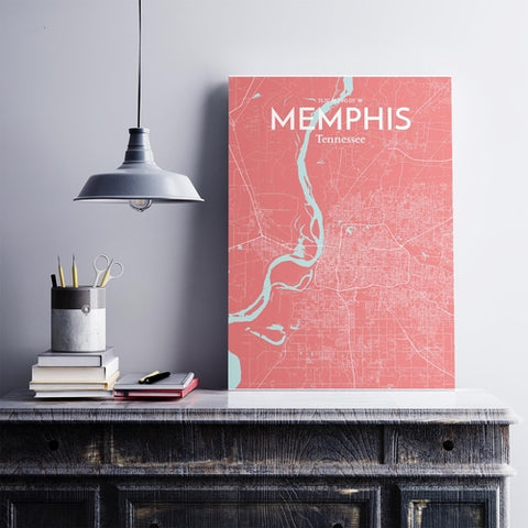 Memphis TN Map Poster – Detailed Art Print of Memphis, Tennessee City Map Art for Home Decor, Office Decor, and Unique Gifts