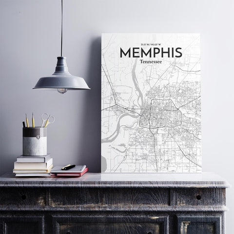 Memphis TN Map Poster – Detailed Art Print of Memphis, Tennessee City Map Art for Home Decor, Office Decor, and Unique Gifts