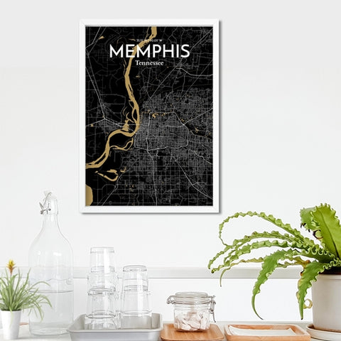 Memphis TN Map Poster – Detailed Art Print of Memphis, Tennessee City Map Art for Home Decor, Office Decor, and Unique Gifts