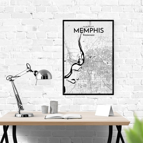 Memphis TN Map Poster – Detailed Art Print of Memphis, Tennessee City Map Art for Home Decor, Office Decor, and Unique Gifts