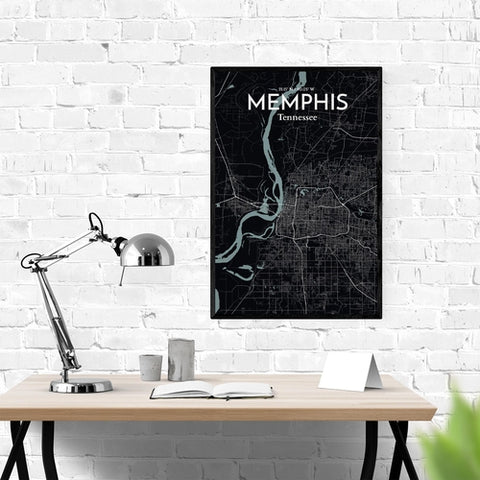 Memphis TN Map Poster – Detailed Art Print of Memphis, Tennessee City Map Art for Home Decor, Office Decor, and Unique Gifts