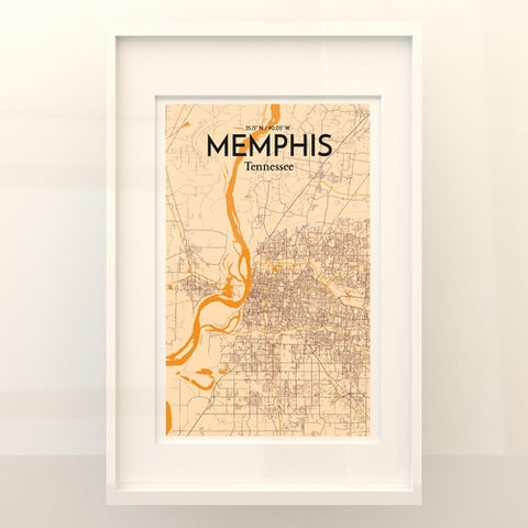 Memphis TN Map Poster – Detailed Art Print of Memphis, Tennessee City Map Art for Home Decor, Office Decor, and Unique Gifts