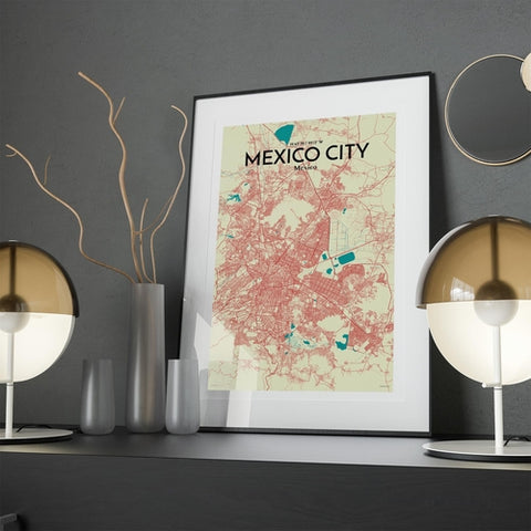 Mexico City Map Poster – Detailed Art Print of CDMX, Mexico City Map Art for Home Decor, Office Decor, and Unique Gifts