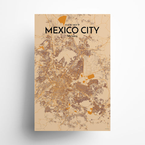 Mexico City Map Poster – Detailed Art Print of CDMX, Mexico City Map Art for Home Decor, Office Decor, and Unique Gifts