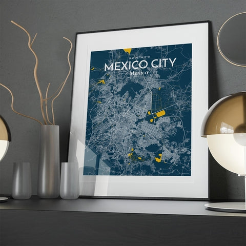 Mexico City Map Poster – Detailed Art Print of CDMX, Mexico City Map Art for Home Decor, Office Decor, and Unique Gifts