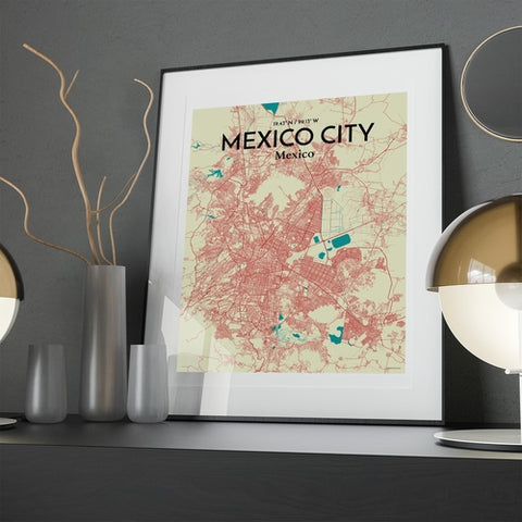 Mexico City Map Poster – Detailed Art Print of CDMX, Mexico City Map Art for Home Decor, Office Decor, and Unique Gifts