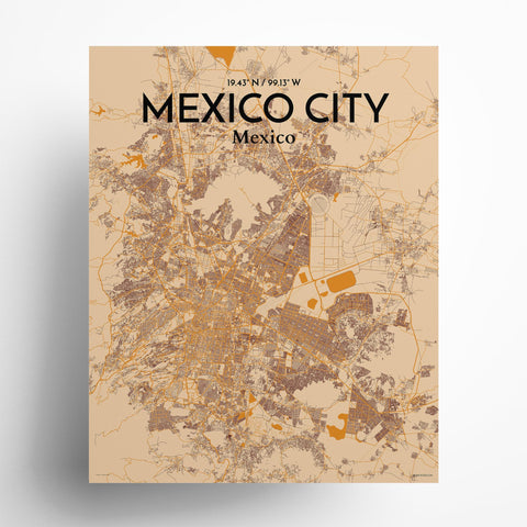 Mexico City Map Poster – Detailed Art Print of CDMX, Mexico City Map Art for Home Decor, Office Decor, and Unique Gifts