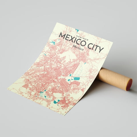 Mexico City Map Poster – Detailed Art Print of CDMX, Mexico City Map Art for Home Decor, Office Decor, and Unique Gifts