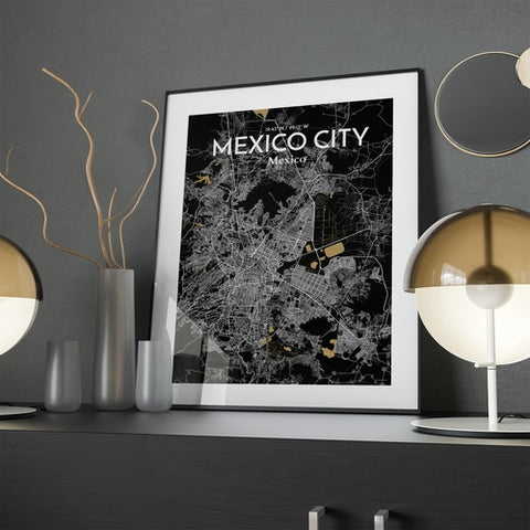 Mexico City Map Poster – Detailed Art Print of CDMX, Mexico City Map Art for Home Decor, Office Decor, and Unique Gifts