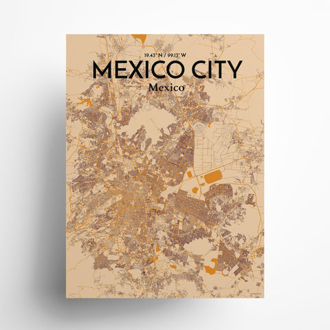 Mexico City Map Poster – Detailed Art Print of CDMX, Mexico City Map Art for Home Decor, Office Decor, and Unique Gifts