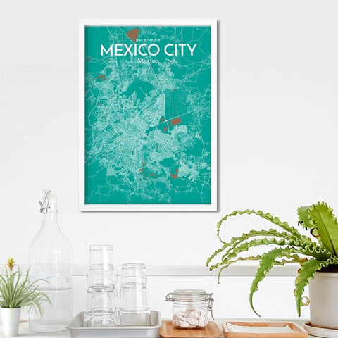 Mexico City Map Poster – Detailed Art Print of CDMX, Mexico City Map Art for Home Decor, Office Decor, and Unique Gifts