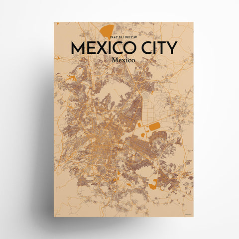 Mexico City Map Poster – Detailed Art Print of CDMX, Mexico City Map Art for Home Decor, Office Decor, and Unique Gifts