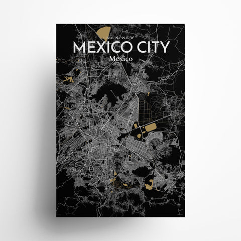 Mexico City Map Poster – Detailed Art Print of CDMX, Mexico City Map Art for Home Decor, Office Decor, and Unique Gifts