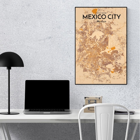 Mexico City Map Poster – Detailed Art Print of CDMX, Mexico City Map Art for Home Decor, Office Decor, and Unique Gifts