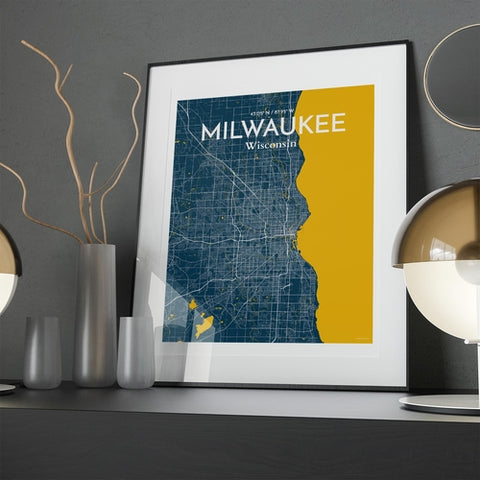 Milwaukee City Map Poster – Detailed Art Print of Milwaukee WI City Map Art for Home Decor, Office Decor, and Unique Gifts