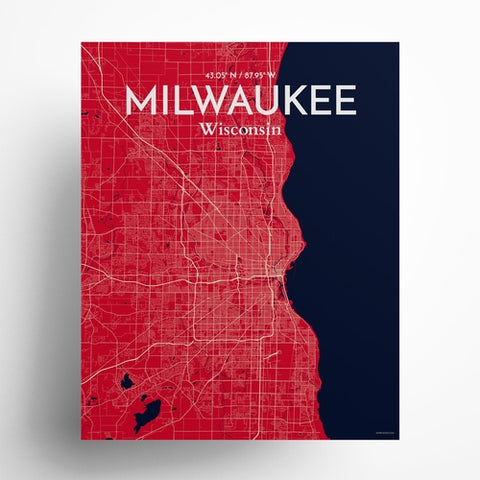 Milwaukee City Map Poster – Detailed Art Print of Milwaukee WI City Map Art for Home Decor, Office Decor, and Unique Gifts