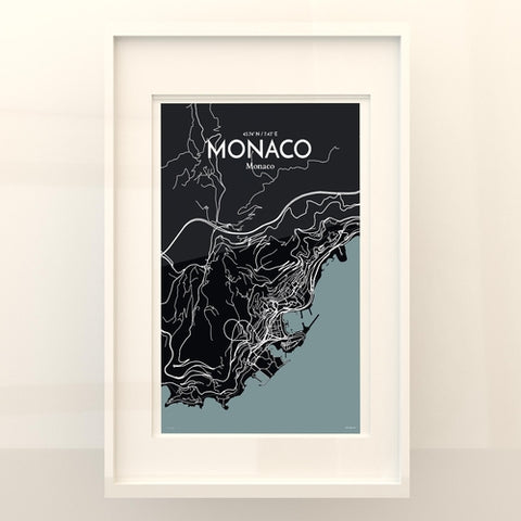 Monaco City Map Poster – Detailed Art Print of Monaco, French Riviera for Home Decor, Office Decor, Travel Art, and Unique Gifts