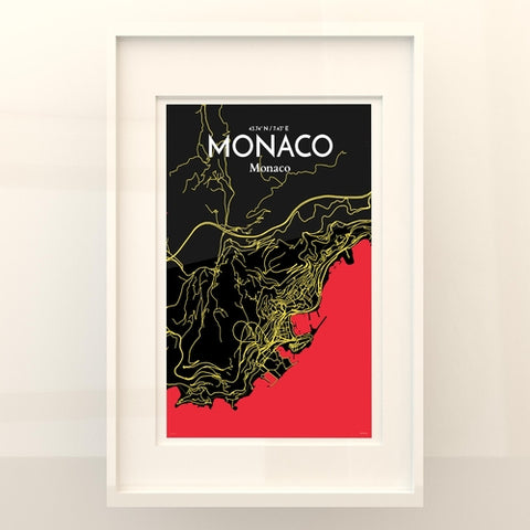 Monaco City Map Poster – Detailed Art Print of Monaco, French Riviera for Home Decor, Office Decor, Travel Art, and Unique Gifts